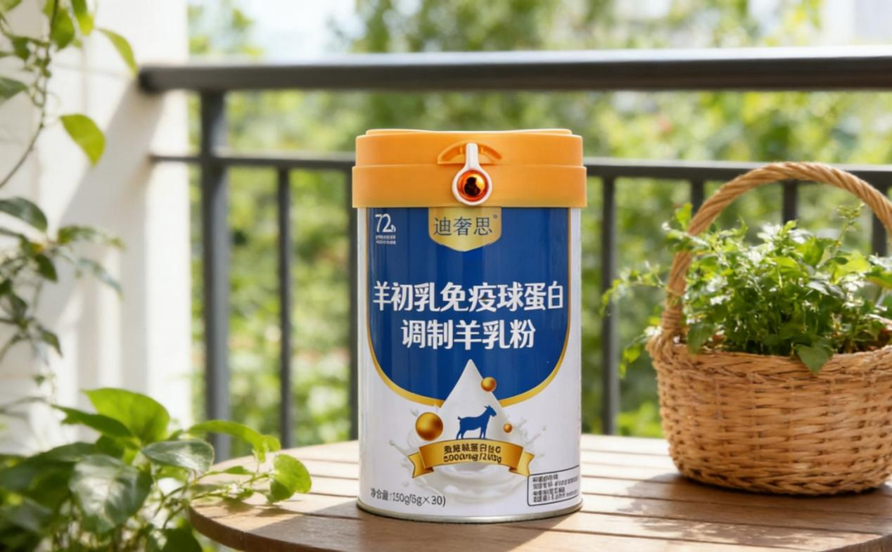 一杯充盈天然活力！迪奢思羊初乳免疫球蛋白调制羊乳粉，自然营养均衡补给